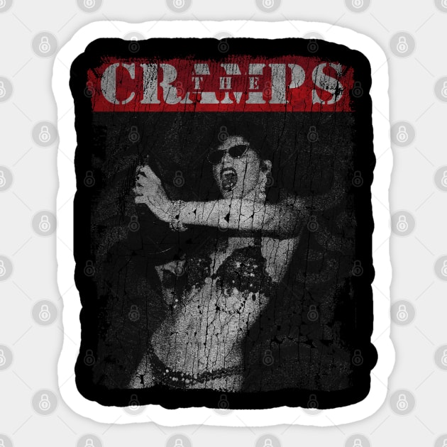 TEXTURE ART -The Cramps Bikini Girls Sticker by ZiziVintage